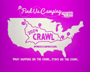 2024 FindUsCamping Crawl logo