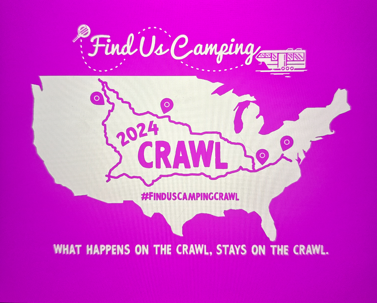 2024 FindUsCamping Crawl logo