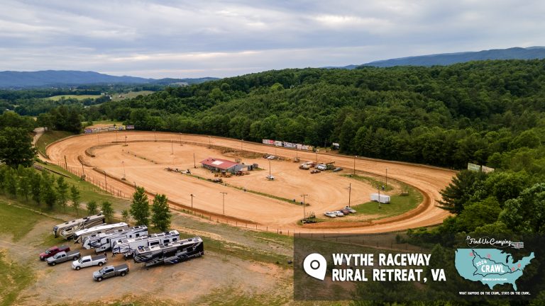 FindUsCamping West RV Crawl stop at the Wythe Raceway