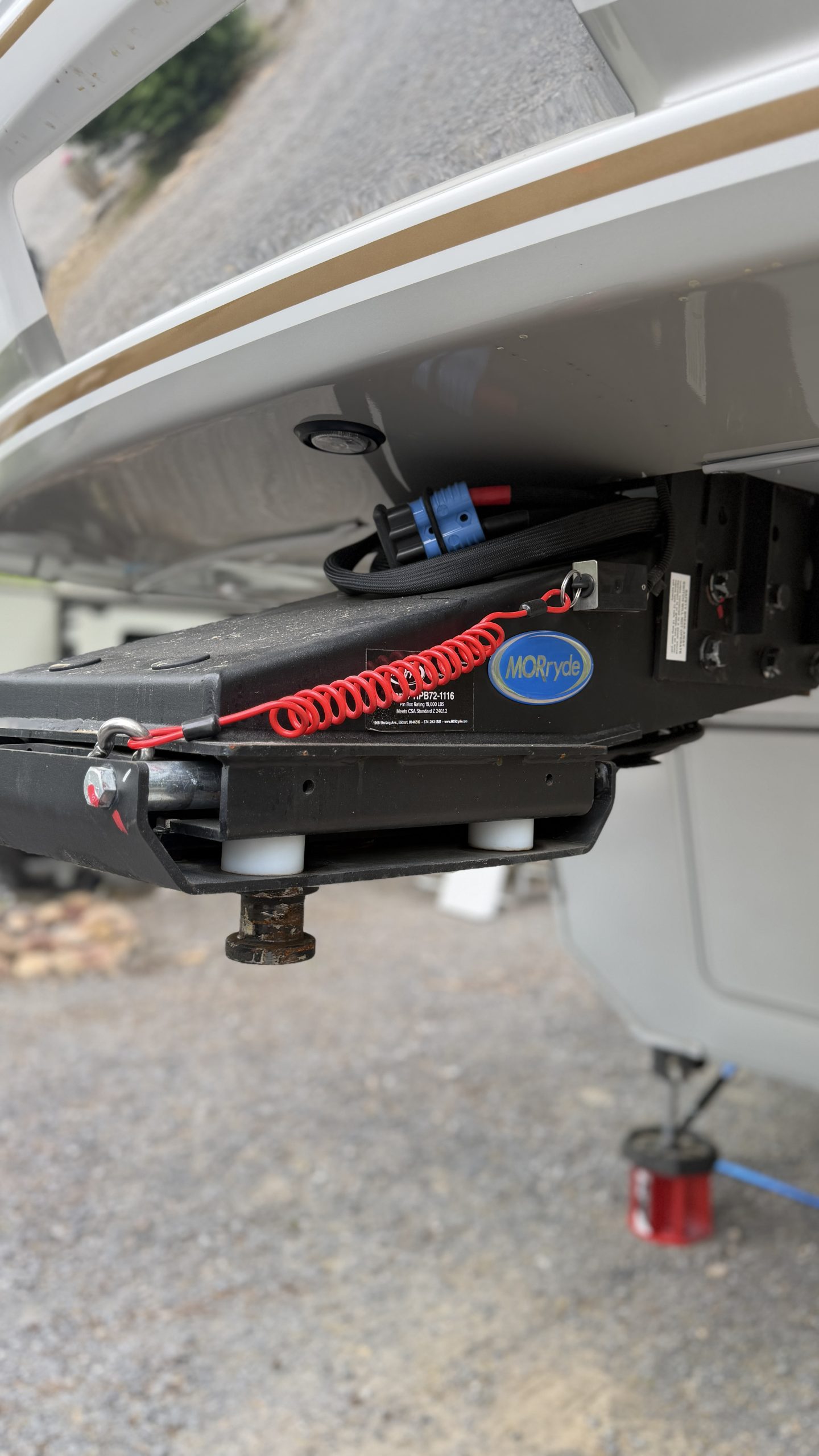 MORryde pin box installed and displayed on the FindUsCamping Montana MDU