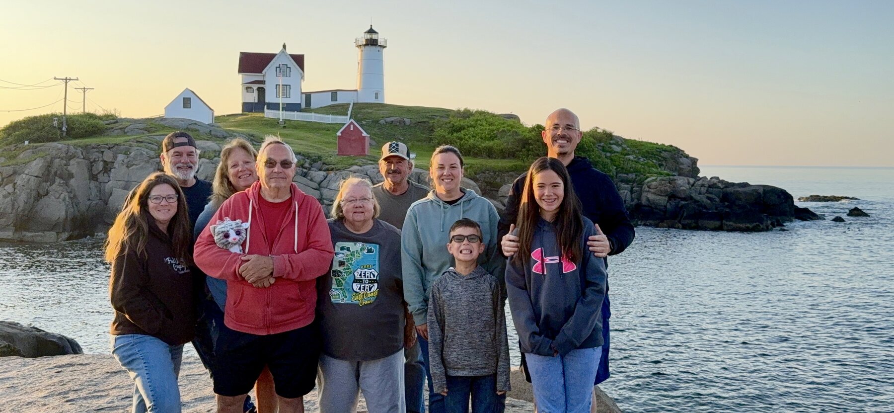 Villagers visiting a lighthouse on the 0 to 0 Crawl