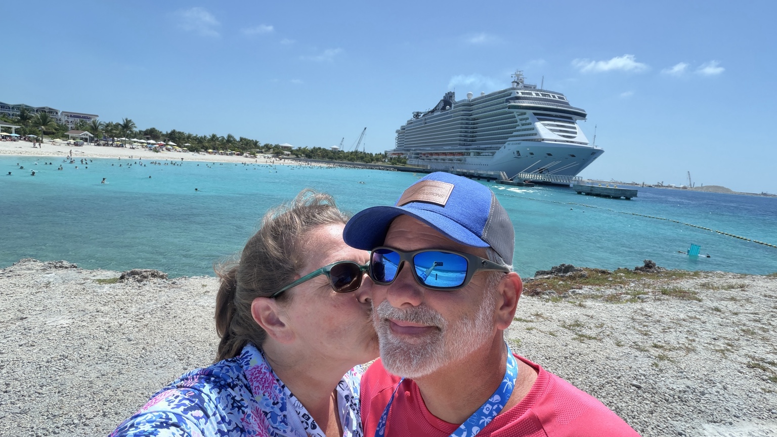 Jimmy and Lisa Cox of FindUsCamping sharing a travel memory together