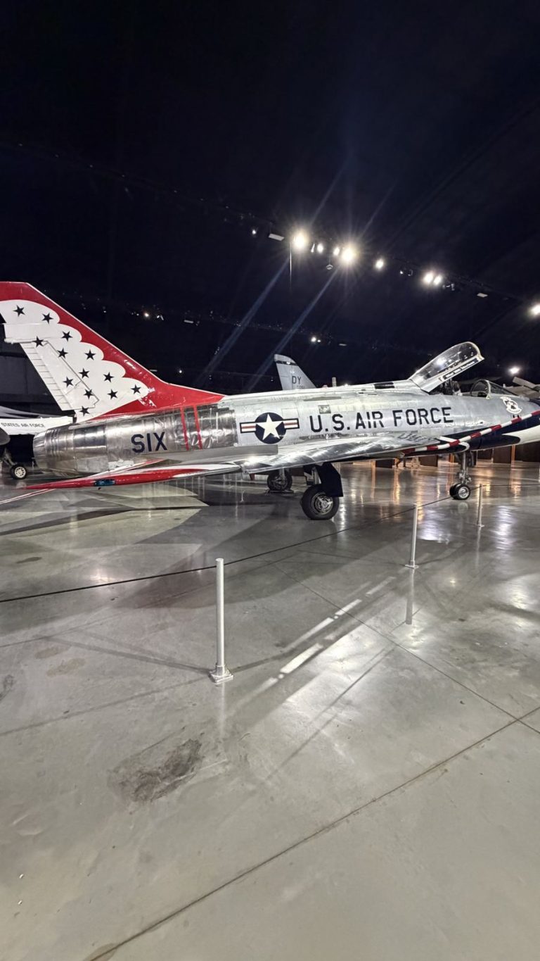 Thunderbird jet at the Air Force Museum