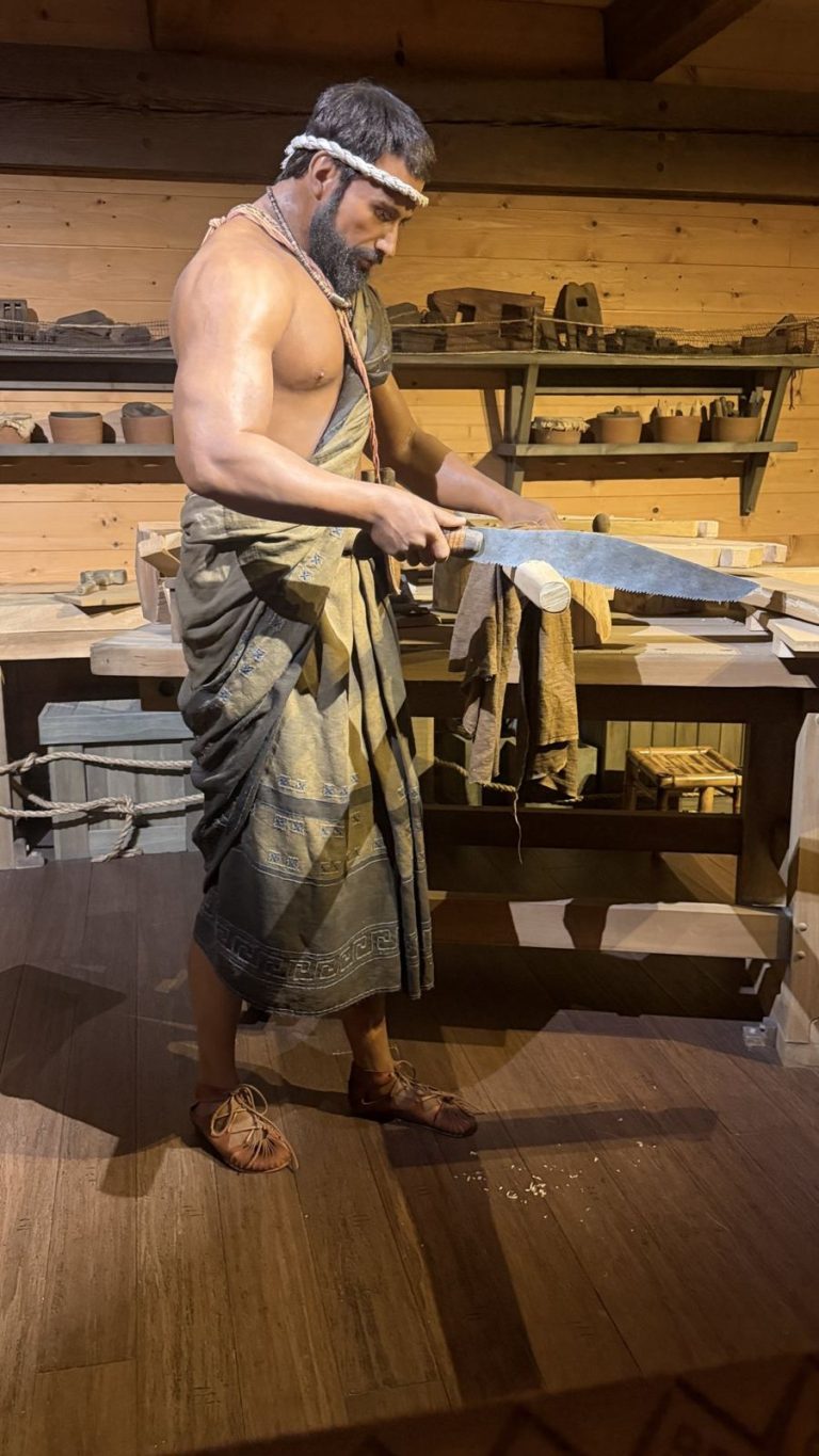 Carpenter figure inside the Ark Encounter
