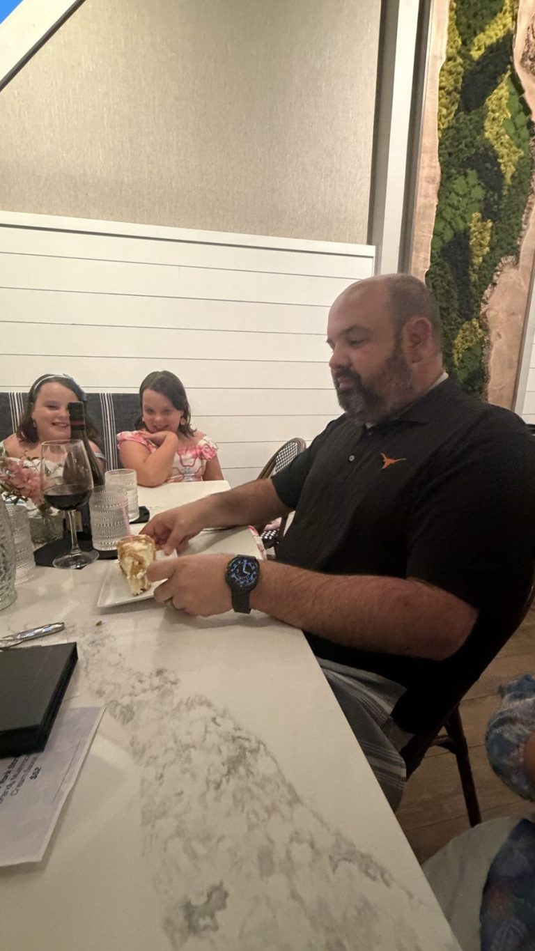 Birthday dessert at a Village dinner