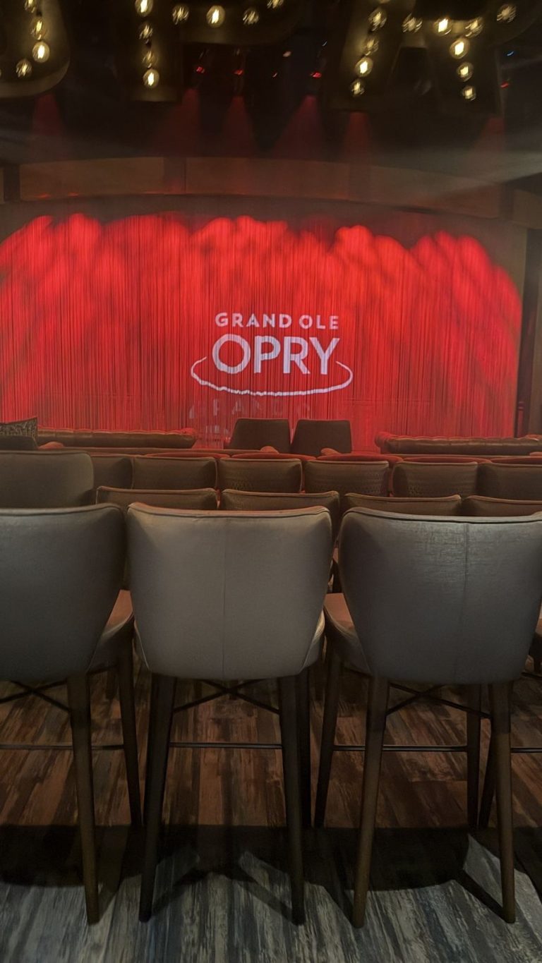 Grand Ole Opry stage curtain on the backstage tour